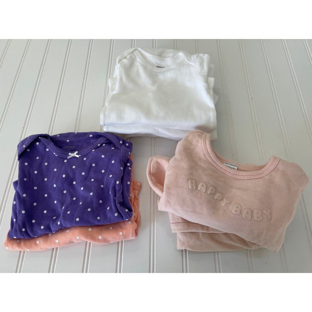 6 Month Carters 8 Piece Bundle Baby Girl Clothes Bodysuits